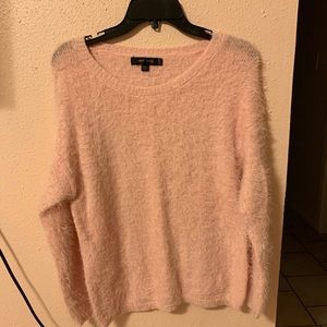 Pink Sherpa blouse